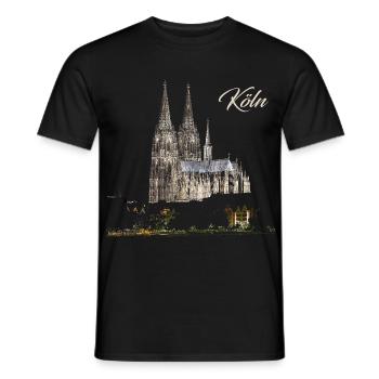 Köln - Männer T-Shirt - Schwarz - Vorne - AI Model Male 178 light (178cm)