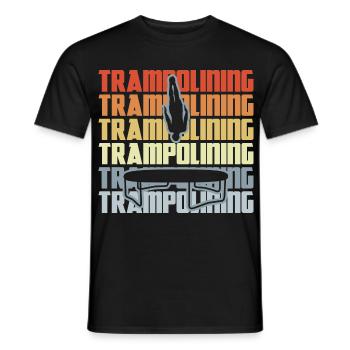Saut de trampoline vintage - T-shirt homme - noir - Devant - AI Model Male 178 light (178cm)