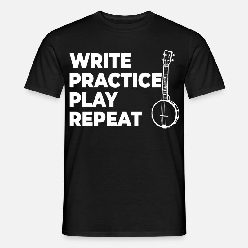 Writing, practicing, playing, repeating - Men’s T-shirt - black