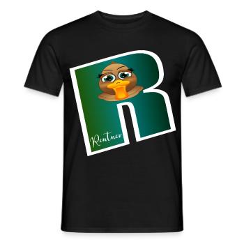 Abschiedsgeschenke Rente Ente - Männer T-Shirt - Schwarz - Vorne - AI Model Male 178 light (178cm)