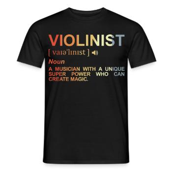 Violinist Meaning - Men's T-Shirt - black - Front - AI Model Male 178 light (178cm)