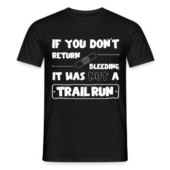 Pas de course à pied si vous ne revenez pas en saignant - T-shirt homme - noir - Devant - AI Model Male 178 light (178cm)
