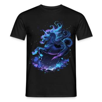 Licorne mystique minuit - T-shirt homme - noir - Devant - AI Model Male 178 light (178cm)