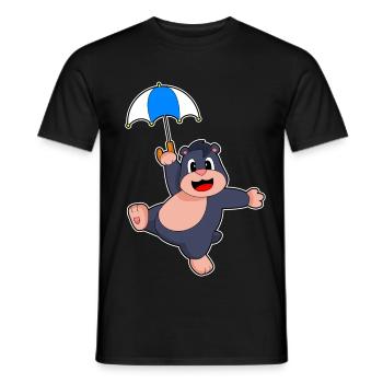 Mole Umbrella - Men's T-Shirt - black - Front - AI Model Male 178 light (178cm)