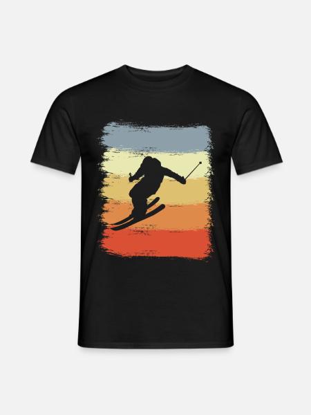 Ski vintage - T-shirt homme - noir