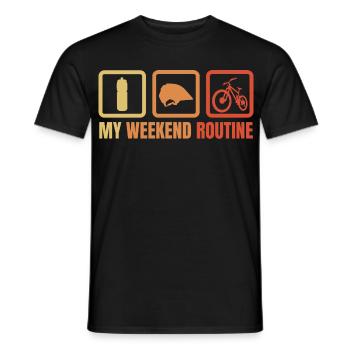 Ma routine du week-end - T-shirt homme - noir - Devant - AI Model Male 178 light (178cm)