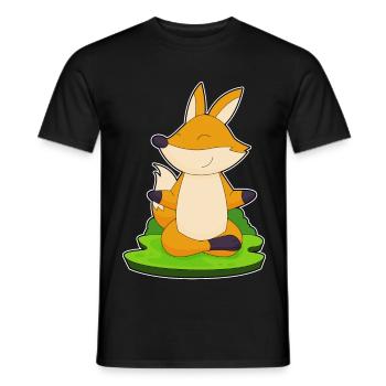 Fuchs Yoga Fitness Meditation - Männer T-Shirt - Schwarz - Vorne - AI Model Male 178 light (178cm)