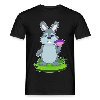 Rabbit hand fan - Men's T-Shirt - black - Front - AI Model Male 178 light (178cm)