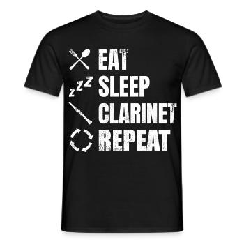 Routine clarinette - T-shirt homme - noir - Devant - AI Model Male 178 light (178cm)