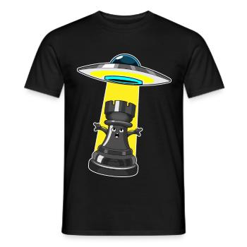 Spaceship Chess Piece Tower Chess - Men's T-Shirt - black - Front - AI Model Male 178 light (178cm)