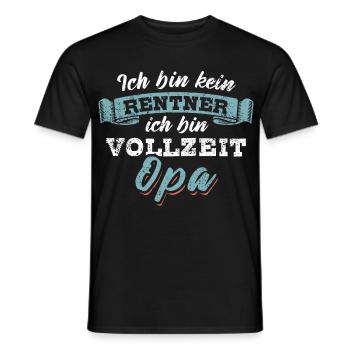 Ich bin kein Rentner ich bin Vollzeit Opa - Männer T-Shirt - Schwarz - Vorne - AI Model Male 178 light (178cm)