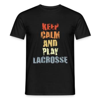 Lacrosse spielen - Männer T-Shirt - Schwarz - Vorne - AI Model Male 178 light (178cm)