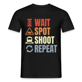 Routine des cheminots - T-shirt homme - noir - Devant - AI Model Male 178 light (178cm)