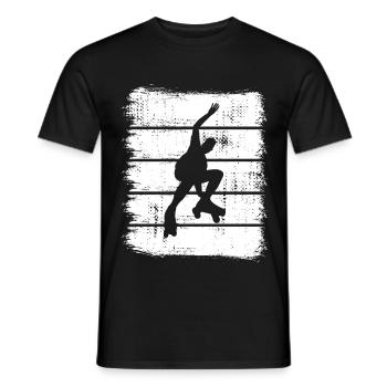 Rollschuhläufer Skizze - Männer T-Shirt - Schwarz - Vorne - AI Model Male 178 light (178cm)
