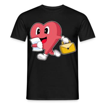 Herz Sekretärin Handtasche Büro - Männer T-Shirt - Schwarz - Vorne - AI Model Male 178 light (178cm)