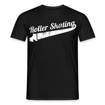 Patinage à roulettes des années 80 - T-shirt homme - noir - Devant - AI Model Male 178 light (178cm)
