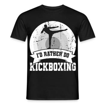 Je préfère faire du kickboxing - T-shirt homme - noir - Devant - AI Model Male 178 light (178cm)