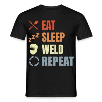 Welder Schedule - Men's T-Shirt - black - Front - AI Model Male 178 light (178cm)