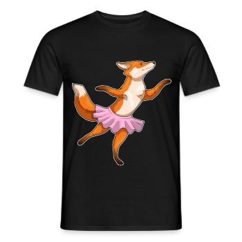 Fox Ballerina Ballet Dance - Men's T-Shirt - black - Front - AI Model Male 178 light (178cm)