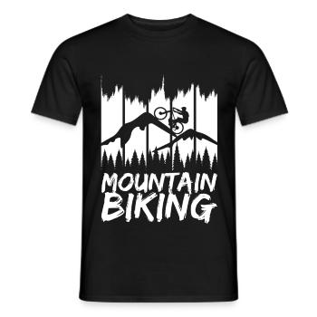 Fun mountain biking - Men's T-Shirt - black - Front - AI Model Male 178 light (178cm)