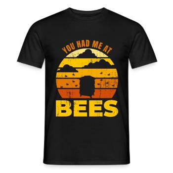 Tu m’as eu aux abeilles - T-shirt homme - noir - Devant - AI Model Male 178 light (178cm)