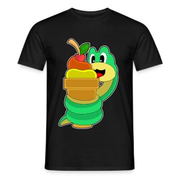 Crème glacée gaufre serpent - T-shirt homme - noir - Devant - AI Model Male 178 light (178cm)