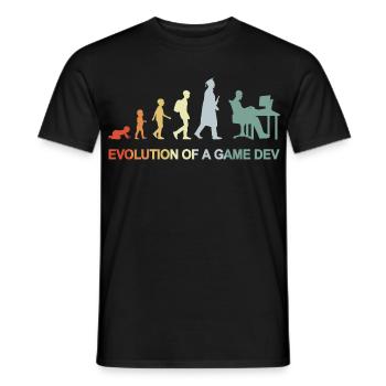Game Dev Evolution - Männer T-Shirt - Schwarz - Vorne - AI Model Male 178 light (178cm)