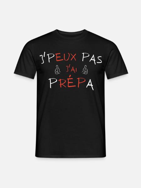 j'peux pas j'ai prépa - T-shirt homme - noir