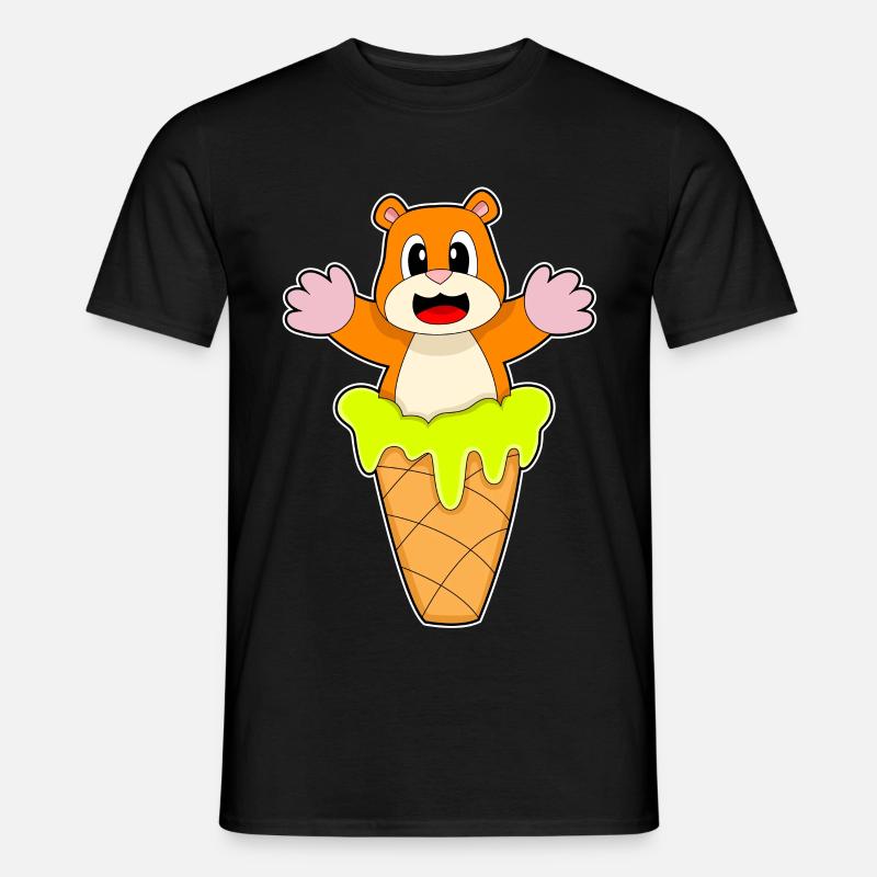 Hamster Waffeleis - Männer T-Shirt - Schwarz