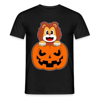 Löwe Halloween Kürbis - Männer T-Shirt - Schwarz - Vorne - AI Model Male 178 light (178cm)