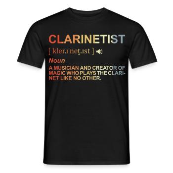 Clarinetist Meaning - Men's T-Shirt - black - Front - AI Model Male 178 light (178cm)