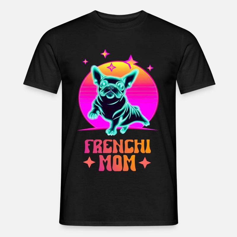 Frenchie Mom - Männer T-Shirt - Schwarz