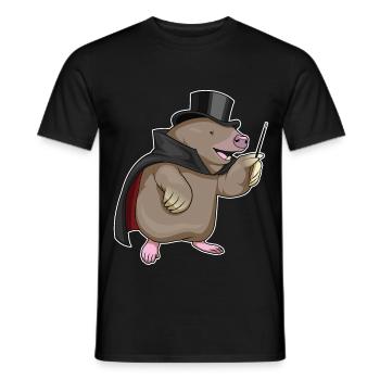 Mole Wizard Wand - Men's T-Shirt - black - Front - AI Model Male 178 light (178cm)
