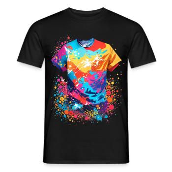 Graffiti Shirt - Männer T-Shirt - Schwarz - Vorne - AI Model Male 178 light (178cm)