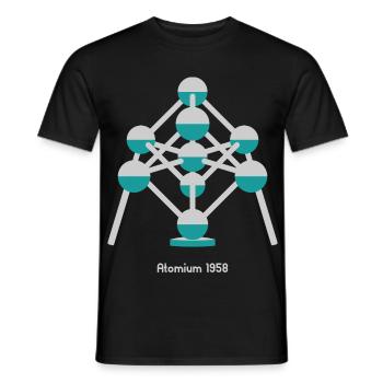 Atomium 1958 - Männer T-Shirt - Schwarz - Vorne - AI Model Male 178 light (178cm)