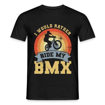 BMX motivation - Men's T-Shirt - black - Front - AI Model Male 178 light (178cm)