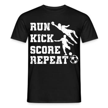 Exécuter la répétition du score de coup de pied - T-shirt homme - noir - Devant - AI Model Male 178 light (178cm)