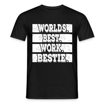 Worlds best work beast emotional support - Men's T-Shirt - black - Front - AI Model Male 178 light (178cm)
