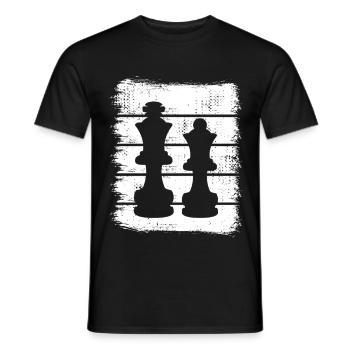 Schachfiguren Zeichnung - Männer T-Shirt - Schwarz - Vorne - AI Model Male 178 light (178cm)