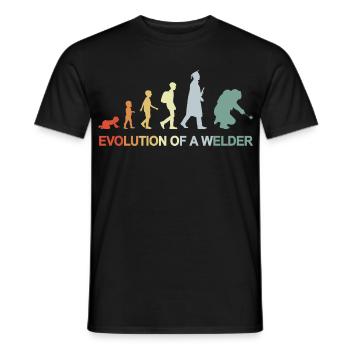 Vintage Welding Evolution - Men's T-Shirt - black - Front - AI Model Male 178 light (178cm)
