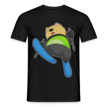 Chat Sauteur à ski Sports d’hiver - T-shirt homme - noir - Devant - AI Model Male 178 light (178cm)