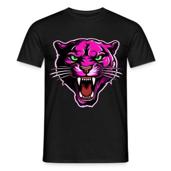 Panther Head Pink - Men's T-Shirt - black - Front - AI Model Male 178 light (178cm)