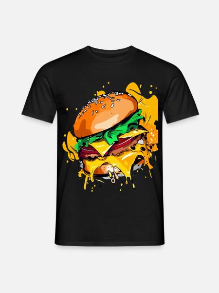 Extra Cheese Burger Cheeseburge - Men's T-Shirt - black