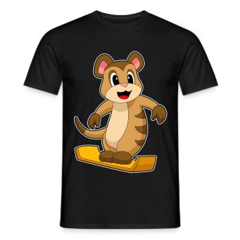 Snowboardeur Suricate - T-shirt homme - noir - Devant - AI Model Male 178 light (178cm)