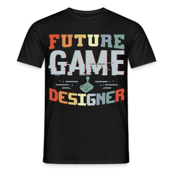 Future Game Developer - Men's T-Shirt - black - Front - AI Model Male 178 light (178cm)