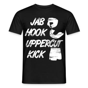 Lustiger Kickboxer Spruch - Männer T-Shirt - Schwarz - Vorne - AI Model Male 178 light (178cm)