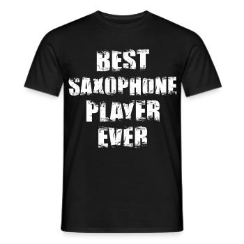 Best saxophonist of all time - Men's T-Shirt - black - Front - AI Model Male 178 light (178cm)
