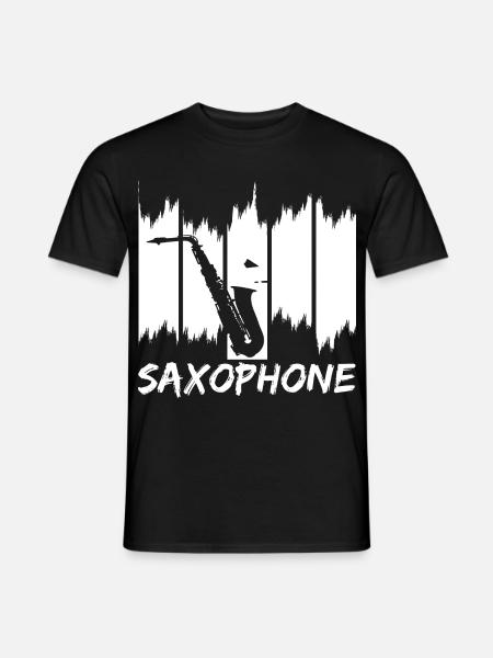 Saxophone Sketch - Men's T-Shirt - black