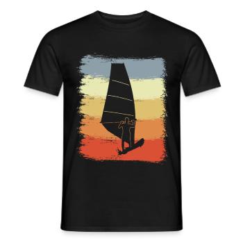 Vintage Windsurfers - Men's T-Shirt - black - Front - AI Model Male 178 light (178cm)