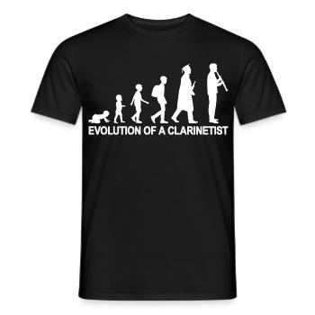 Development of a clarinetist - Men's T-Shirt - black - Front - AI Model Male 178 light (178cm)